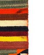 Navajo Double Saddle Blanket c. 1930s, 53" x 37"