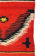 Navajo Germantown Single Saddle Blanket with Crosses c. 1890s, 25" x 34.5"