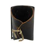 Navajo - Turquoise, Silver, and Leather Ketoh c. 1940-50s, 7.75" length