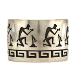 Hopicrafts - Silver Overlay Pictorial Bracelet c. 1970-80s, size 7.25
