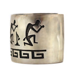 Hopicrafts - Silver Overlay Pictorial Bracelet c. 1970-80s, size 7.25