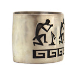 Hopicrafts - Silver Overlay Pictorial Bracelet c. 1970-80s, size 7.25