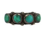 Zuni - Turquoise and Silver Ring c. 1930s, size 5.5