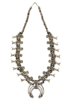 Tommy Singer (1940-2014) - Navajo - Silver Overlay Squash Blossom-Style Necklace, Bracelet, Earrings, and Ring Set with Kokopelli Design c. 1980-90s