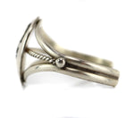 Tommy Singer (1940-2014) - Navajo - Silver Overlay Squash Blossom-Style Necklace, Bracelet, Earrings, and Ring Set with Kokopelli Design c. 1980-90s