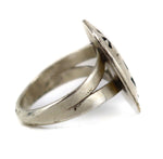 Tommy Singer (1940-2014) - Navajo - Silver Overlay Squash Blossom-Style Necklace, Bracelet, Earrings, and Ring Set with Kokopelli Design c. 1980-90s