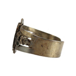 Navajo - Turquoise and Silver Bracelet with Flower Design c. 1950s, size 6.25