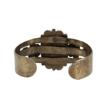 Navajo - Turquoise and Silver Bracelet with Flower Design c. 1950s, size 6.25