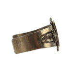 Navajo - Turquoise and Silver Bracelet with Flower Design c. 1950s, size 6.25