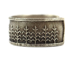Cordell Pajarito - Santo Domingo (Kewa) - 14k Gold and Silver Tufacast Bracelet with Cornstalk Design c. 2025, size 7