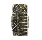 Cordell Pajarito - Santo Domingo (Kewa) - Silver Tufacast Ring c. 2025, size 7