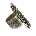 Cordell Pajarito - Santo Domingo (Kewa) - Silver Tufacast Ring c. 2025, size 7