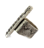 Cordell Pajarito - Santo Domingo (Kewa) - Silver Tufacast Ring c. 2025, size 7