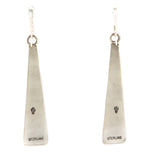 Elmer Satala, Jr. - Hopi - Contemporary Sterling Silver French Hook Earrings, 2.75" x 0.5"