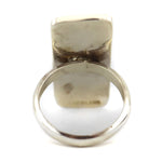 Elmer Satala, Jr. - Hopi - Contemporary Sterling Silver Overlay Ring with Cornstalk Design, size 6.5