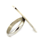 Elmer Satala, Jr. - Hopi - Contemporary Sterling Silver Overlay Ring with Cornstalk Design, size 6.5