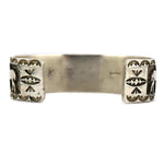 Kevin Yazzie (b. 1970) - Navajo - Contemporary Sterling Silver Overlay Bracelet with Horse Pictorials, size 7