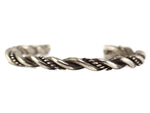 Navajo - Silver Bracelet with Braided Twist Design c. 1950-60s, size 6