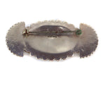 Perry Shorty (b. 1964) - Navajo - Turquoise and Silver Pin c. 1980s, 1.125" x 2.375"