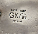 George Kee (d. 1980) & White Hogan Shop - Navajo - Ironwood Inlay and Sterling Silver Belt Buckle with Chaps Pictorial Design c. 1950s, 1.625" x 3"