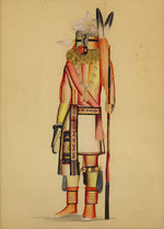 Edward Poleyestewa - Longhair Kachina Portrait