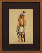 Edward Poleyestewa - Longhair Kachina Portrait