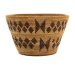 Yokuts Basket with Butterfly Pictorials c. 1900-20s, 4.25" x 6.75"