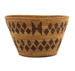 Yokuts Basket with Butterfly Pictorials c. 1900-20s, 4.25" x 6.75"