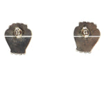 Navajo - Blue Gem Turquoise and Silver Post Earrings c. 1950-60s, 0.75" x 0.625"