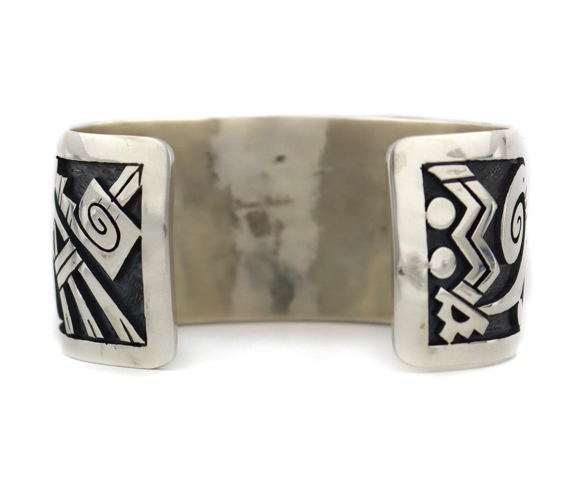 Jason Takala, Sr. - Hopi - Contemporary Sterling Silver Overlay Bracel