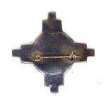 Zuni - Multi-Stone Inlay and Silver Sunface Kachina Face Pin c. 1940-50s, 1.875" x 1.875"