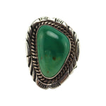Navajo - Nevada Turquoise and Silver Ring c. 1970-80s, size 6.25