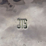 Jackie Singer - Navajo Turquoise and Coral Chip Inlay and Silver Pin c. 1970s, 2.5" x 3.625"