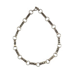 Joel Pajarito (b. 1984) - Santo Domingo (Kewa) - Contemporary Silver Hand-Stamped Chain, 19.25" length