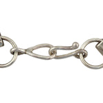 Joel Pajarito (b. 1984) - Santo Domingo (Kewa) - Contemporary Kingman Turquoise and Silver Chain Bracelet with Stamped Design, 8" length