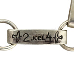 Joel Pajarito (b. 1984) - Santo Domingo (Kewa) - Contemporary Kingman Turquoise and Silver Chain Bracelet with Stamped Design, 8" length