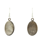 Joel Pajarito (b. 1984) - Santo Domingo (Kewa) - Contemporary Silver Tufa Cast French Hook Earrings with Cloud Pictorial, 1.75" x 0.75"