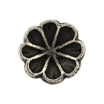 Cordell Pajarito (b. 1988) - Santo Domingo (Kewa) - Contemporary Silver Tufa Cast Flower Ring, size 8