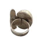 Joel Pajarito (b. 1984) - Santo Domingo (Kewa) - Contemporary Wild Horse Magnesite and Silver Tufa Cast Corn Ring, size 9