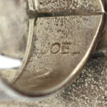 Joel Pajarito (b. 1984) - Santo Domingo (Kewa) - Contemporary Wild Horse Magnesite and Silver Tufa Cast Corn Ring, size 9