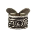 Noah Pajarito - Santo Domingo (Kewa) - Contemporary Silver Tufa Cast Butterfly Ring, size 5