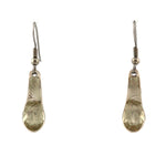 Alfred Seaweed (1949-2020) - Kwakiutl First Nations - Silver Engraved Spoon Pendant and French Hook Earrings Set c. 1990s
