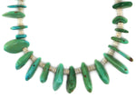 Navajo - Turquoise and Clamshell Heishi-Style Beaded Necklace c. 1940-50s, 28" length