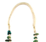 Navajo - Turquoise and Clamshell Heishi-Style Beaded Necklace c. 1940-50s, 28" length