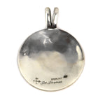 Joe Josytewa - Hopi - Sterling Silver Overlay Pendant c. 1980-90s, 2" x 1.5"