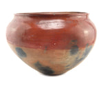 San Juan Redware Jar with Fire Clouds c. 1900s, 10.625" x 15.5"