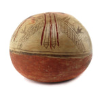 Hopi Polacca Polychrome Canteen with Kachina Pictorial c. 1880s, 8" x 9.75" x 11.75"