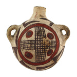 Laguna Polychrome Canteen c. 1900-10s, 3.5" x 4.25" x 4.5"