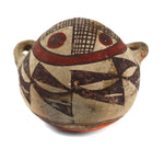 Laguna Polychrome Canteen c. 1900-10s, 3.5" x 4.25" x 4.5"