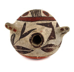 Laguna Polychrome Canteen c. 1900-10s, 3.5" x 4.25" x 4.5"